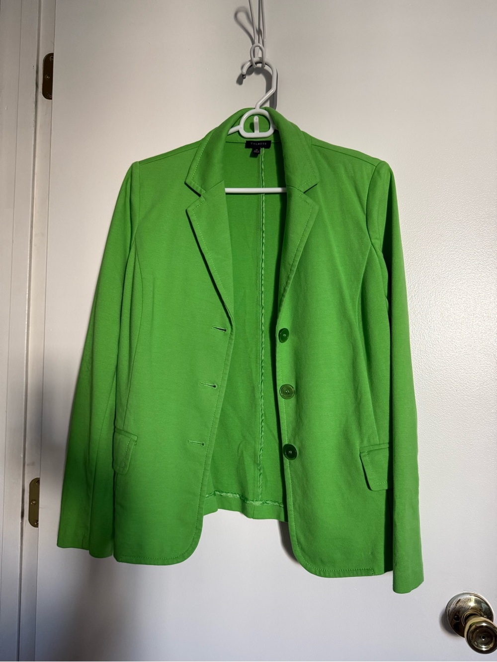 Talbots Lime Green Knit Blazer